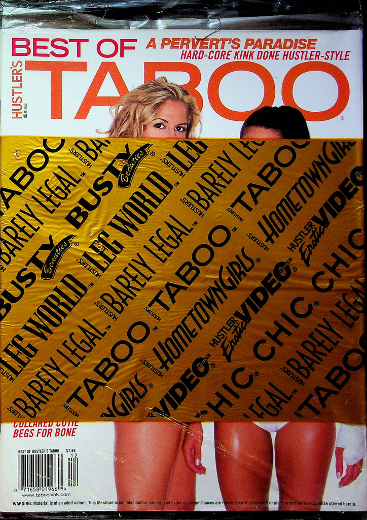Best Of Hustler's Taboo Magazine A Pervert's Paradise Inari 2001 SEALED 061223RP2