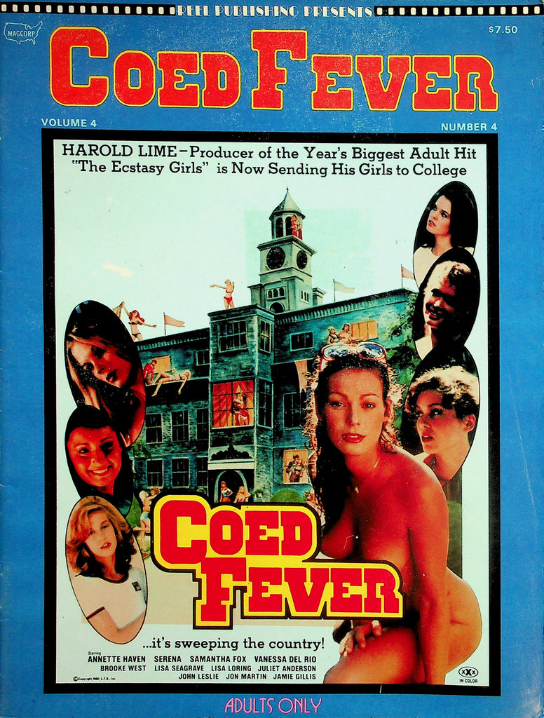 Coed Fever Magazine  Annette Have, Serena, Samantha Fox, Vanessa Del Rio & More!  vol.4 #4  1980   062226lmp-GSC