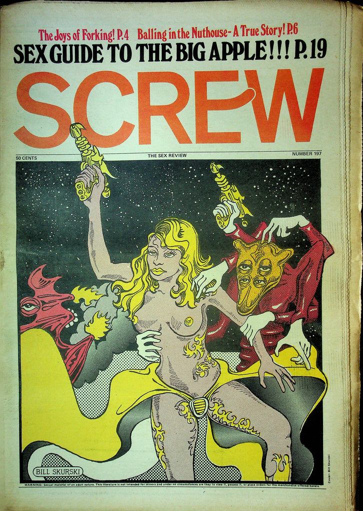 Screw Men's Newspaper Sex Guide To The Big Apple No.197 December 11 1972 061124OSRP