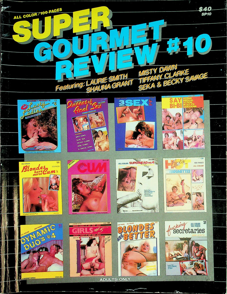 Super Gourmet Review Magazine  Featuring Shauna Grant, Misty Dawn, Seka & More!   100 pages April 1986  060326lmp-GSC