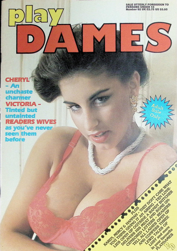 Play Dames Magazine 1980s #92 Cheryl Victoria and more   091426LLP