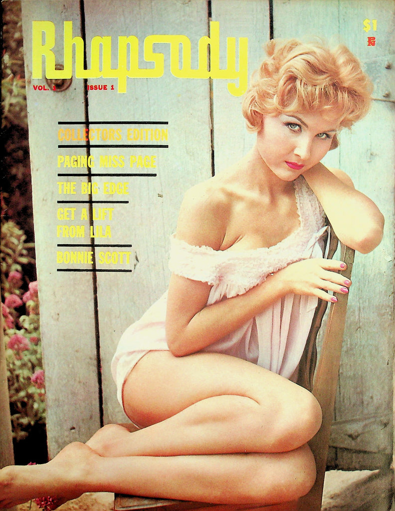 Rhapsody Magazine  Bettie Page 6 Page Layout!  vol.1 #1  1961  Collectors Edition  091826lmp-GSC