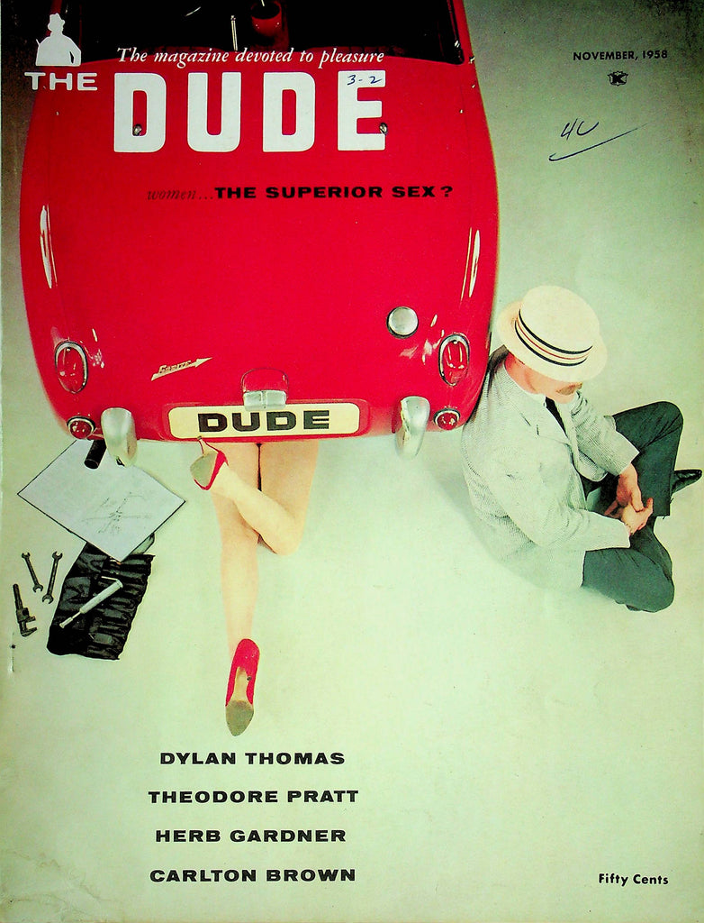 The Dude Men's Magazine Dylan Thomas & Theodore Pratt November 1958 121824RP