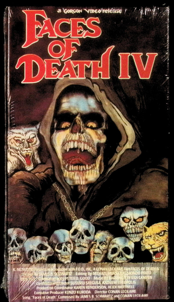 Faces of Death IV (4) VHS GV114 1991 Alan Black Gordon Video COLOR 95mins 071626AMVHS