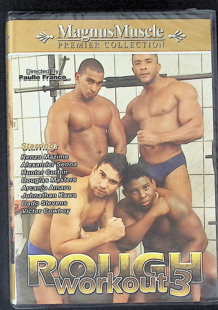 Rough Workout #3 w/ Renzo Mazime, Alexander Senna, Hunter Corbin, Gay Adult DVD Magnus Productions 082925AKDVD