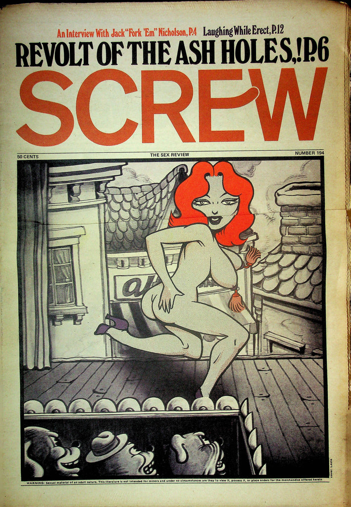 Screw Men's Newspaper Jack Nicholson Interview No.194 November 20 1972 061124OSRP