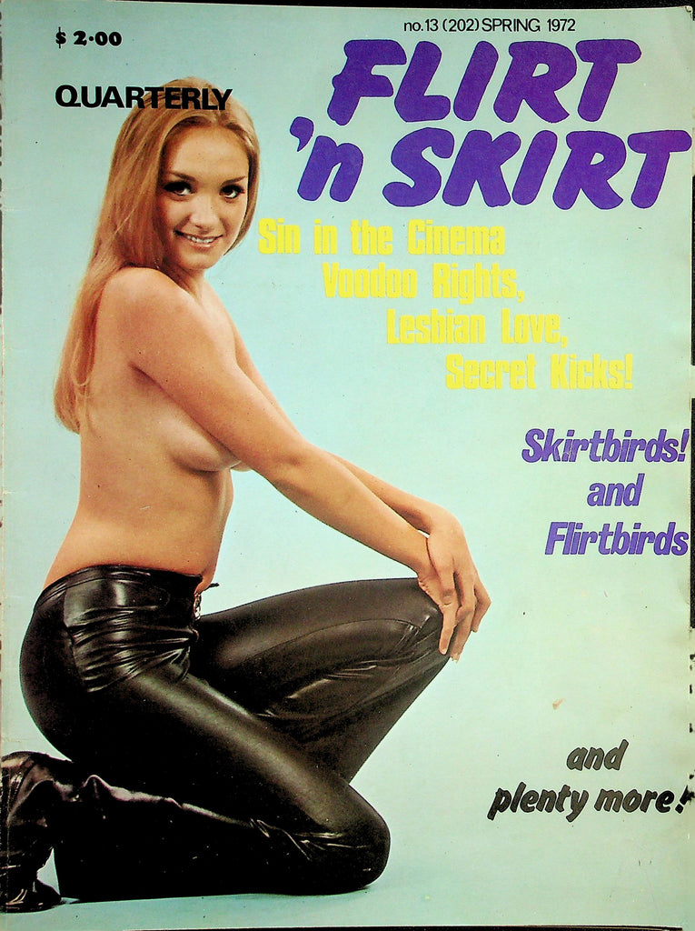 Flirt 'n Skirt Magazine  Sin In The Cinema, Voodoo Rights, Lesbian Love  #13  Spring 1972   082626lmp-GSC