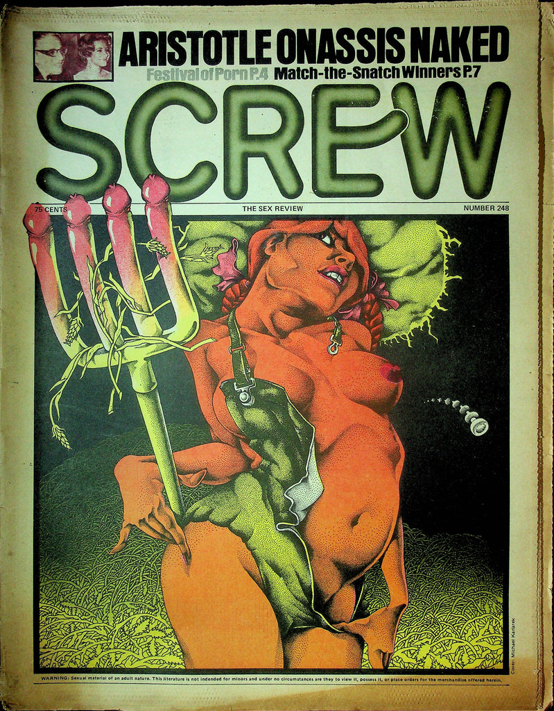 Screw Men's Newspaper Aristotle Onassis Naked & Festival Of Porn No.248 December 3 1973 061324OSRP