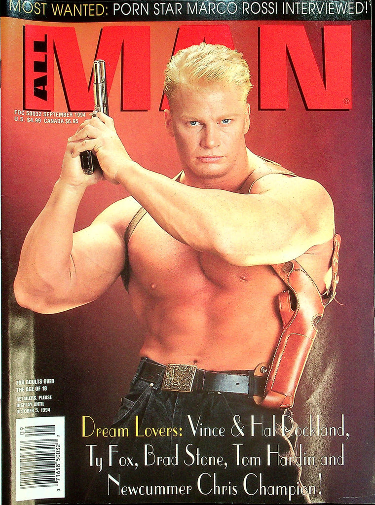 All Man Gay Magazine  Cover Guy Ty Fox / Vince & Hal Rockland  September 1994     041826lmp