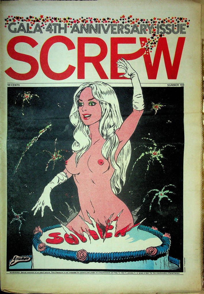 Screw Men's Newspaper Gala 4th Anniversary Issue No.193 November 13 1972 061124OSRP