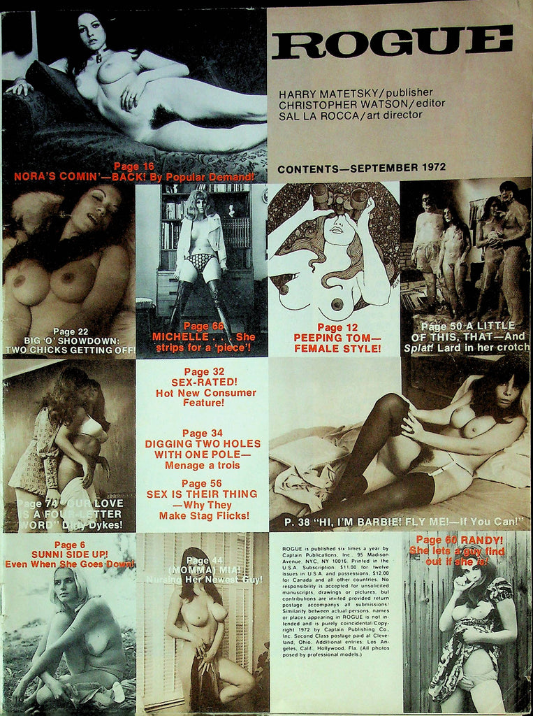 Rogue Magazine Nora's Comin September 1972 012524RP
