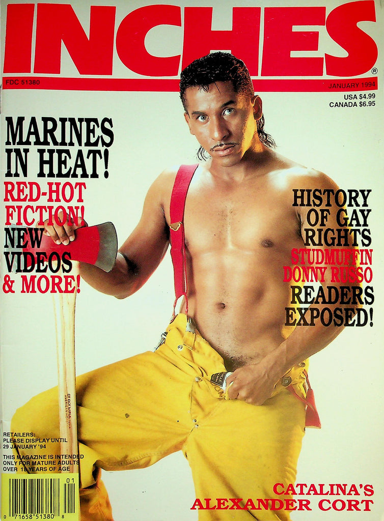 Inches Gay Magazine   Fire Fighter Hunk Alexander Cort   January 1994  041626lmp