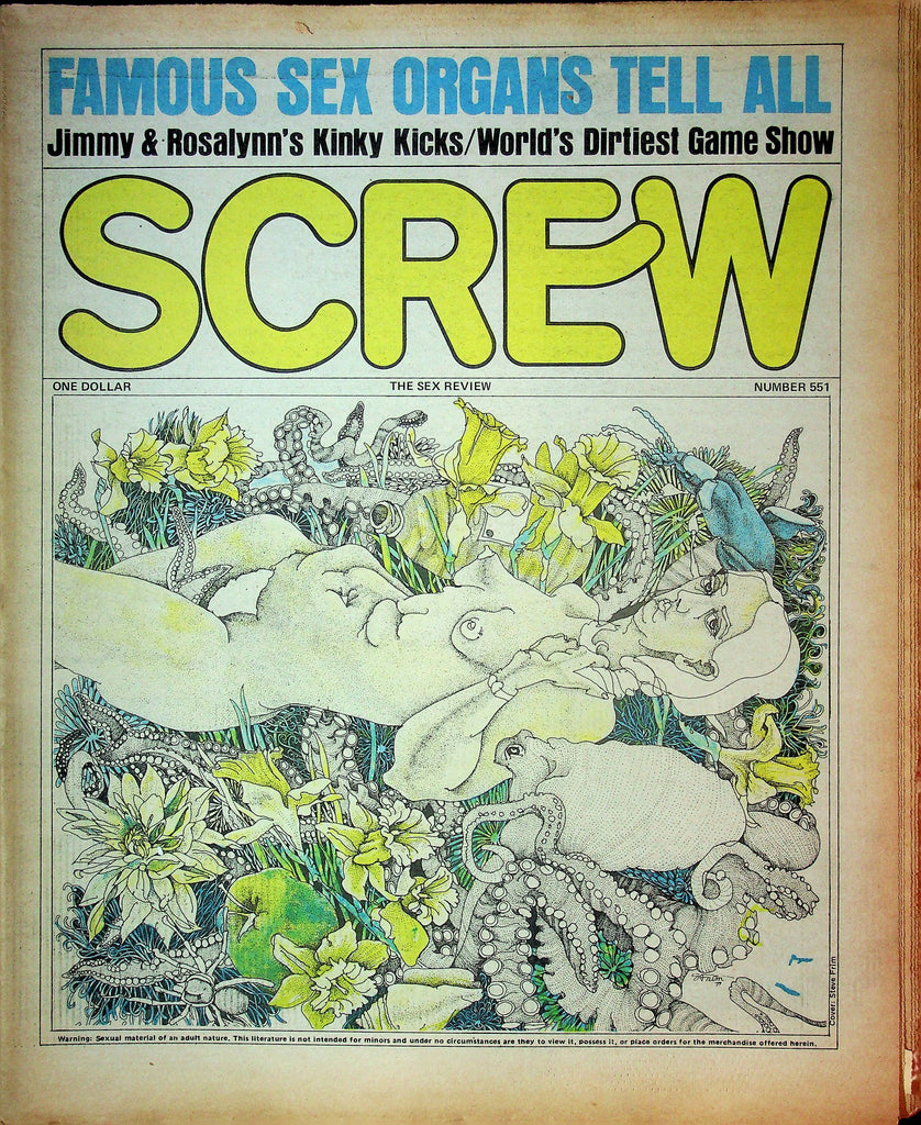 Screw Men's Newspaper Jimmy & Rosalynn's Kinky Kicks No.551 September 24 1979 061224OSRP