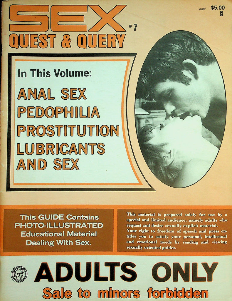 Sex Quest & Query Magazine   Anal Sex, Prostitution, Lubricants and Sex    #7   052726lmp-GSC