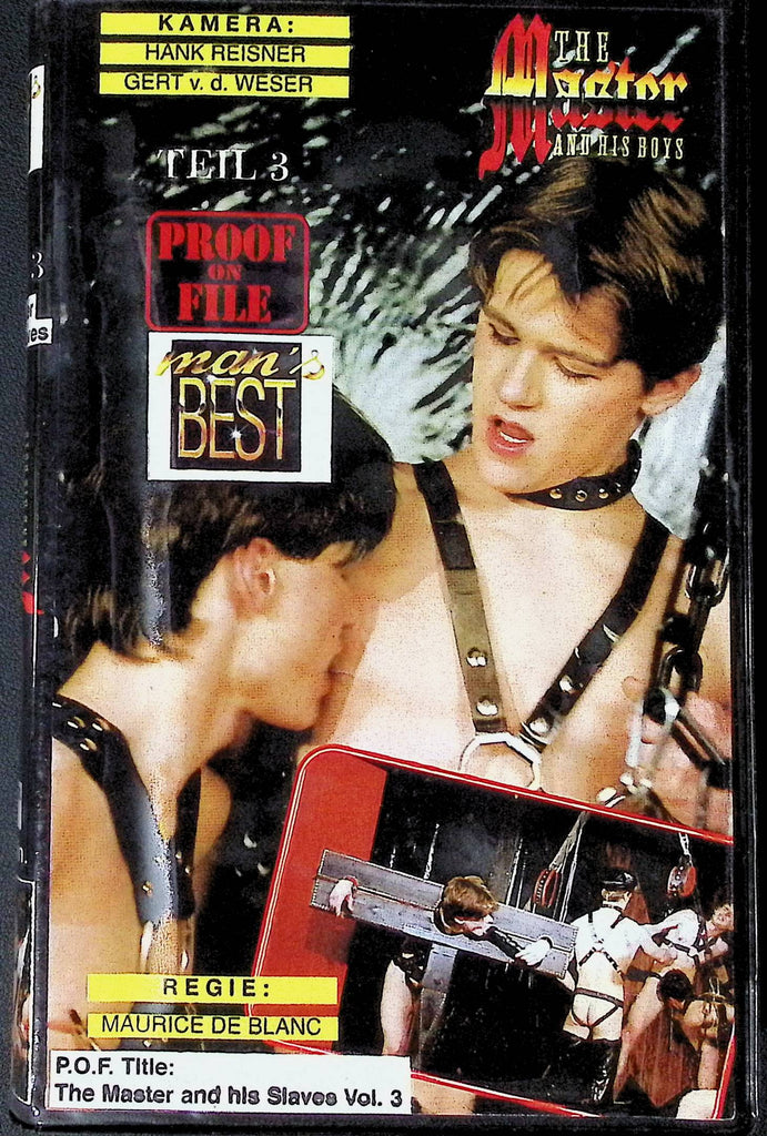 The Master And His Slaves Vol.3 Man's Best Gay VHS 103124JKVHS
