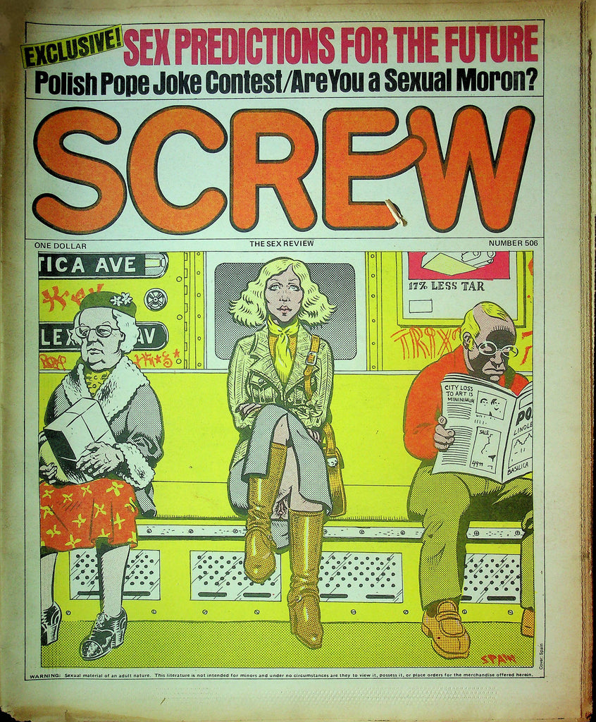 Screw Men's Newspaper Sex Predictions For The Future No.506 November 13 1978 061224OSRP
