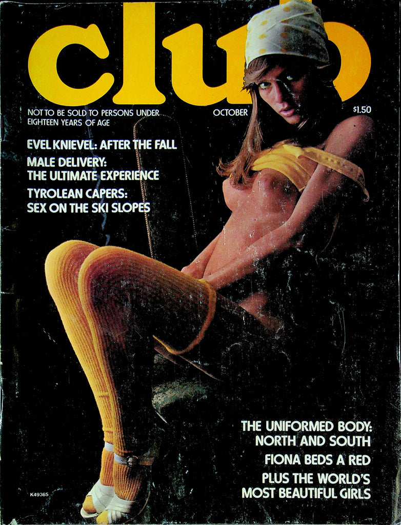 Club Magazine Evel Knievel & Fiona Beds A Red October 1975 013024RP