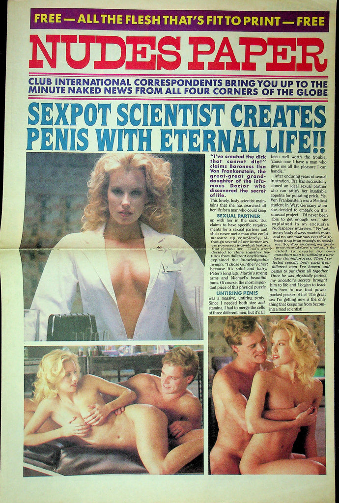 Nudes Paper Magazine Sexpot Scientist Creates Penis 100225RP-