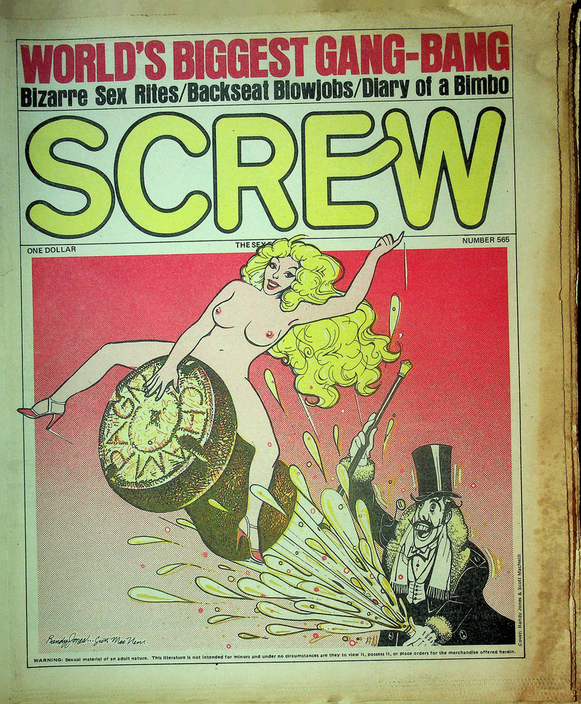 Screw Men's Newspaper World's Biggest Gang-Bang No.565 December 31 1979 061224OSRP