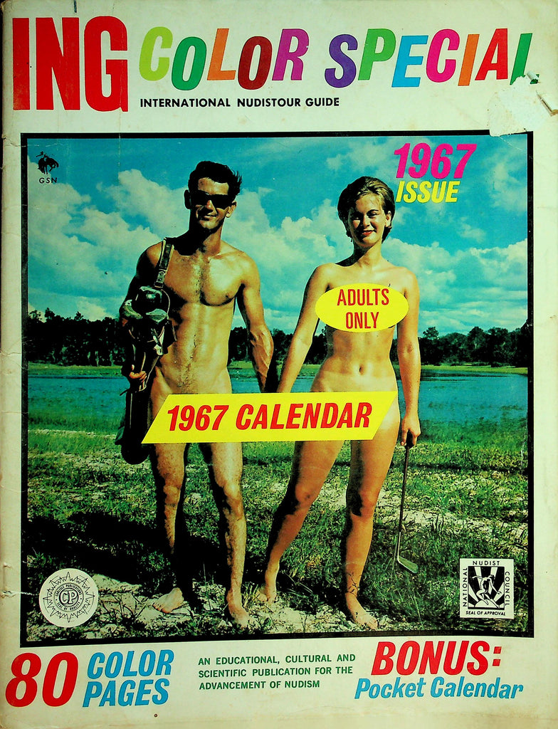 ING International Nudistour Guide Color Special  1967 Calendar w/Bonus Pocket Calendar   102126lmp-GSC