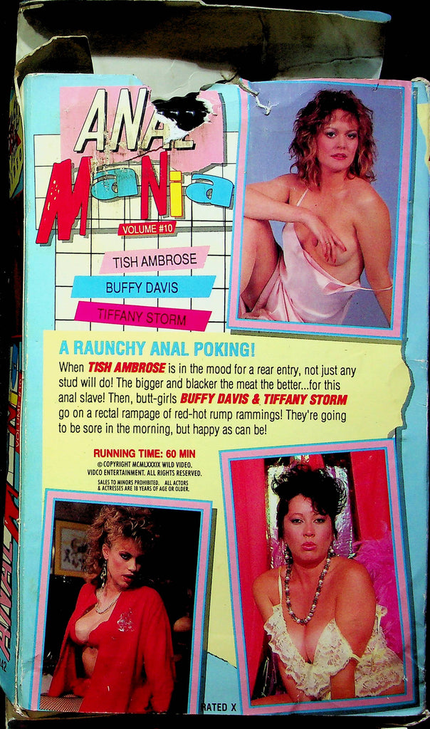 604px x 1024px - Adult VHS Movie Anal Mania Vol.10 Ft. Tish Ambrose & Buffy Davis 1989 â€“  Mr-Magazine
