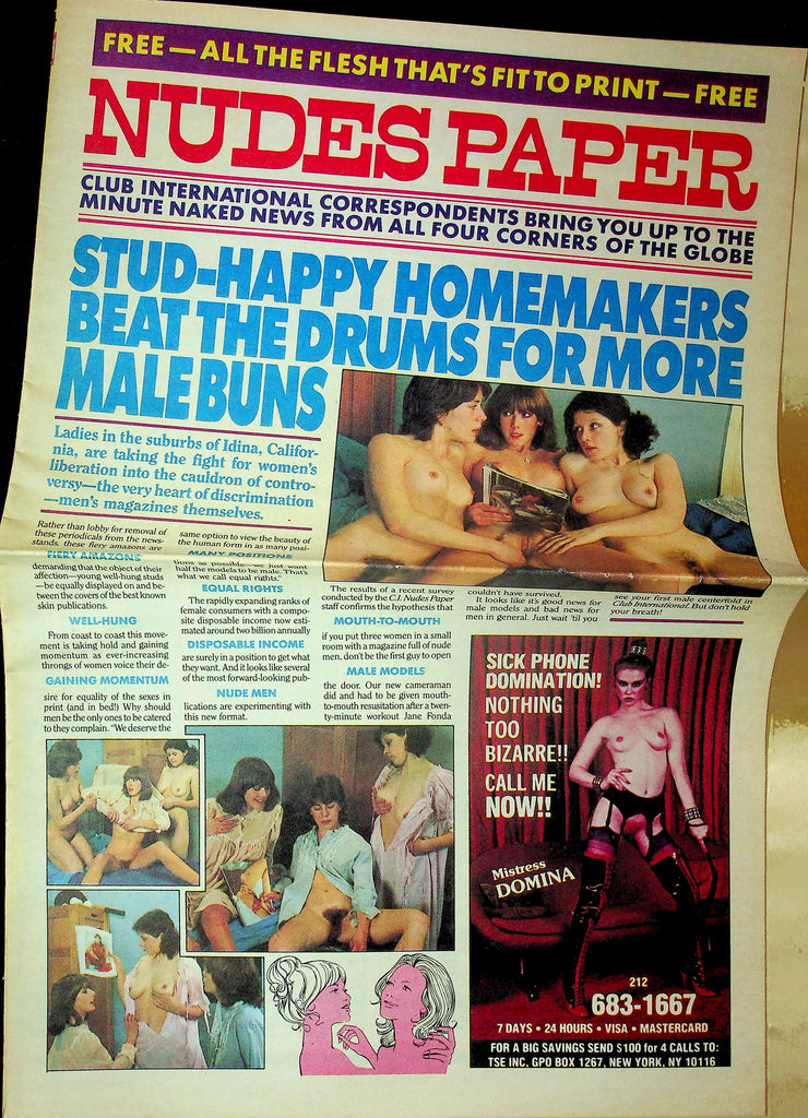 Nudes Paper Magazine Stud-Happy Homemakers Beat The Drums 100225RP-