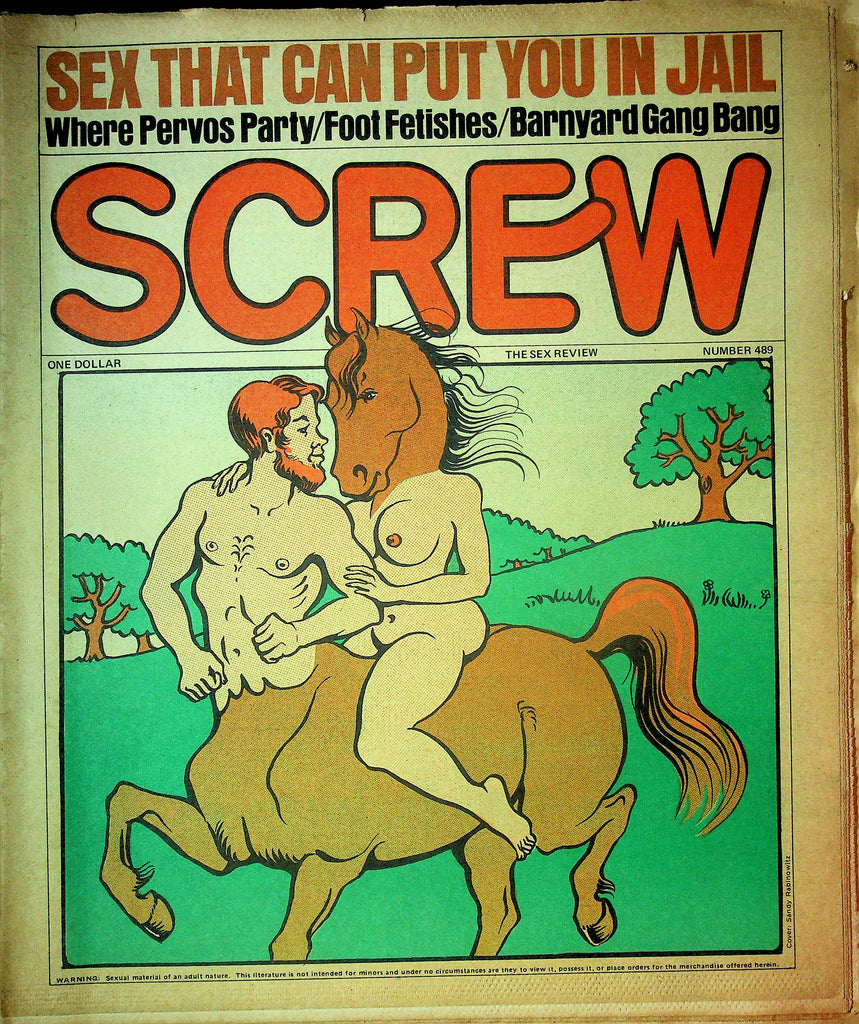 Screw Men's Newspaper Foot Fetishes & Gang Bangs No.489 July 17 1978 061224OSRP