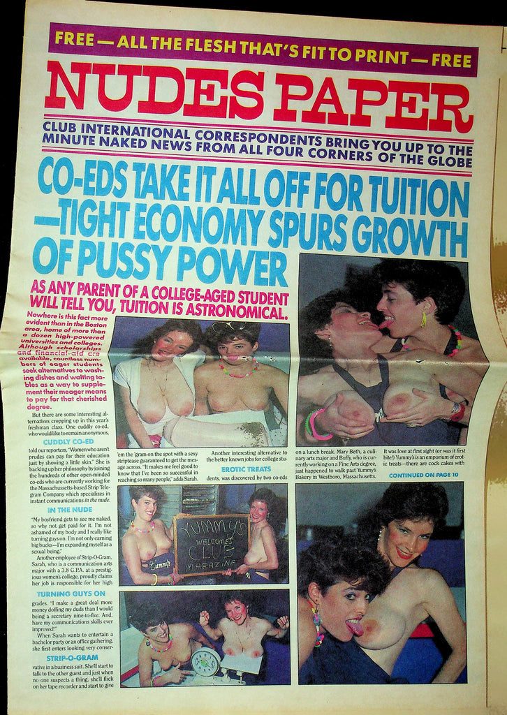 Nudes Paper Magazine Co-eds Take It All Off For Tuition 100225RP-