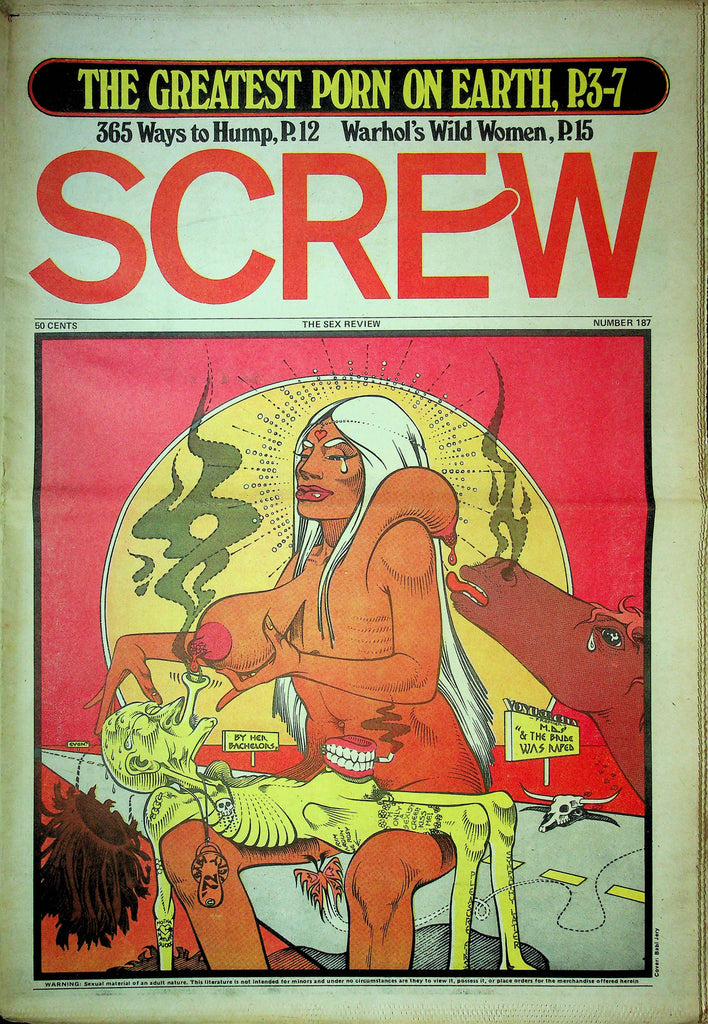 Screw Men's Newspaper Greatest Porn On Earth No.187 October 2 1972 061124OSRP