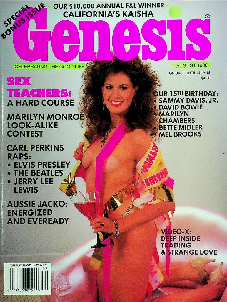 Genesis Magazine 15th Birthday Issue Ft. Sammy Davis Jr. & David Bowie August 1988 041425RP