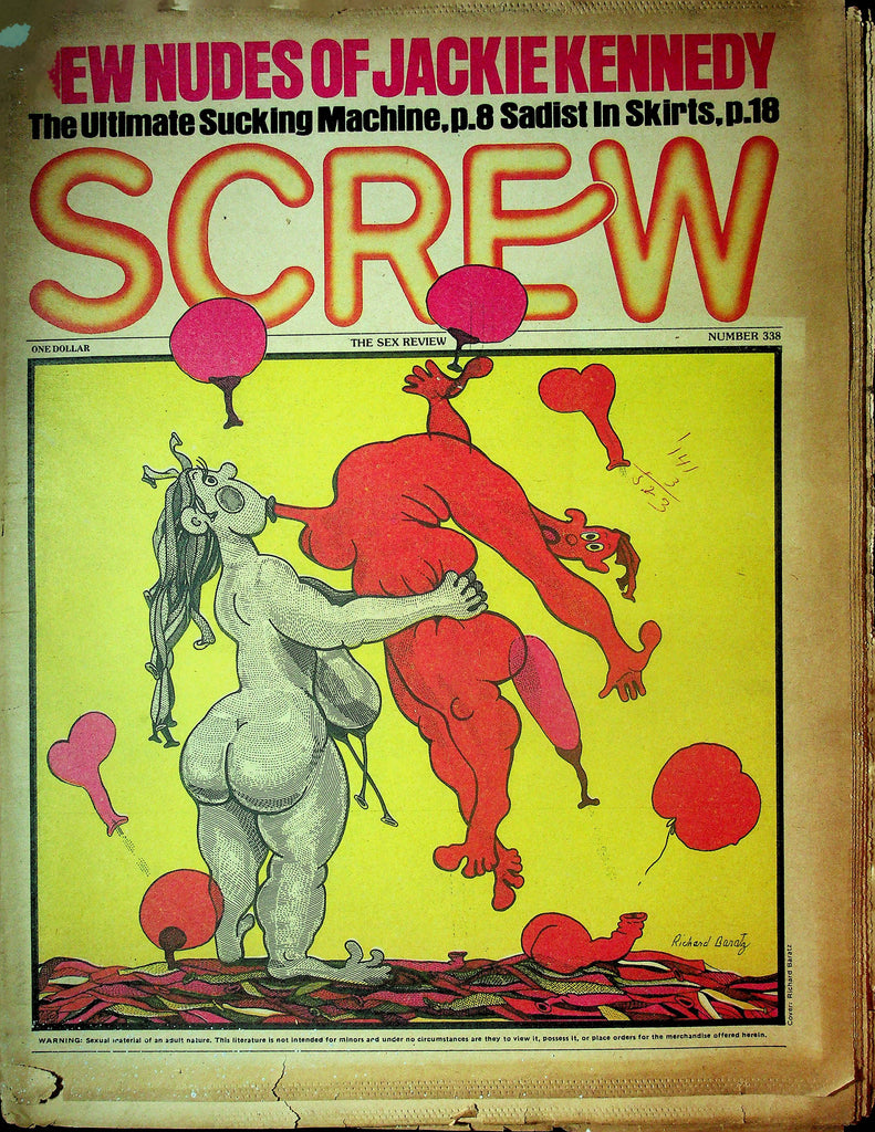 Screw Men's Newspaper Jackie Kennedy No.338 August 25 1975 061224OSRP