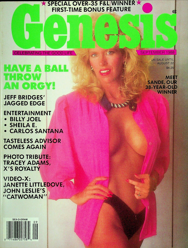 Genesis Magazine Jeff Bridges' & Billy Joel September 1988 041425RP