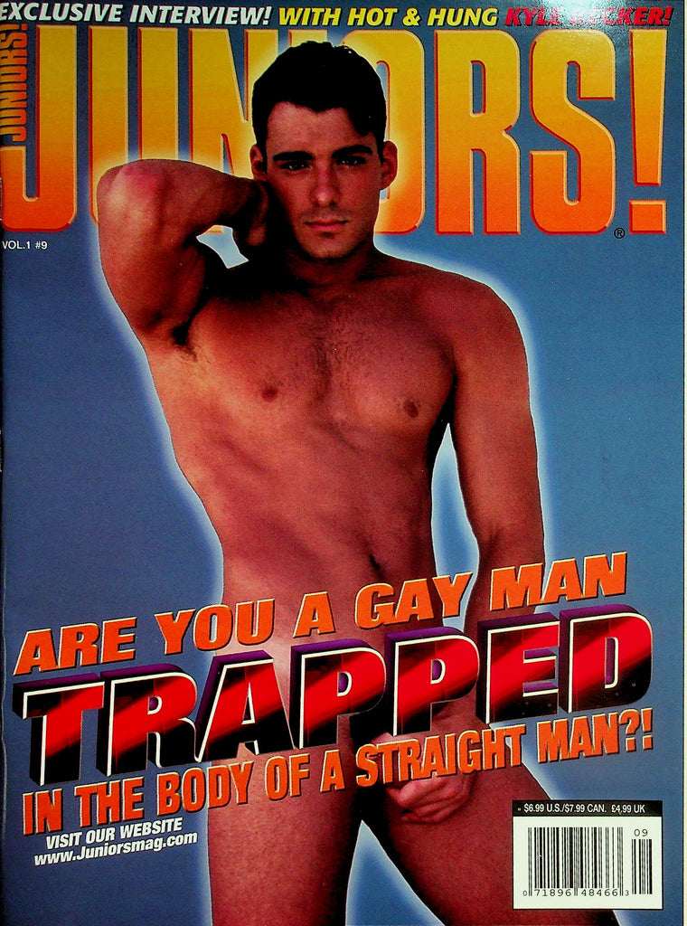 Juniors! Gay Magazine   Cover Guy Eric Hanson / Are You A Gay Man Trapped In The Body Of A Straight Man?!  vol.1 #9  August 1998   041526lmp