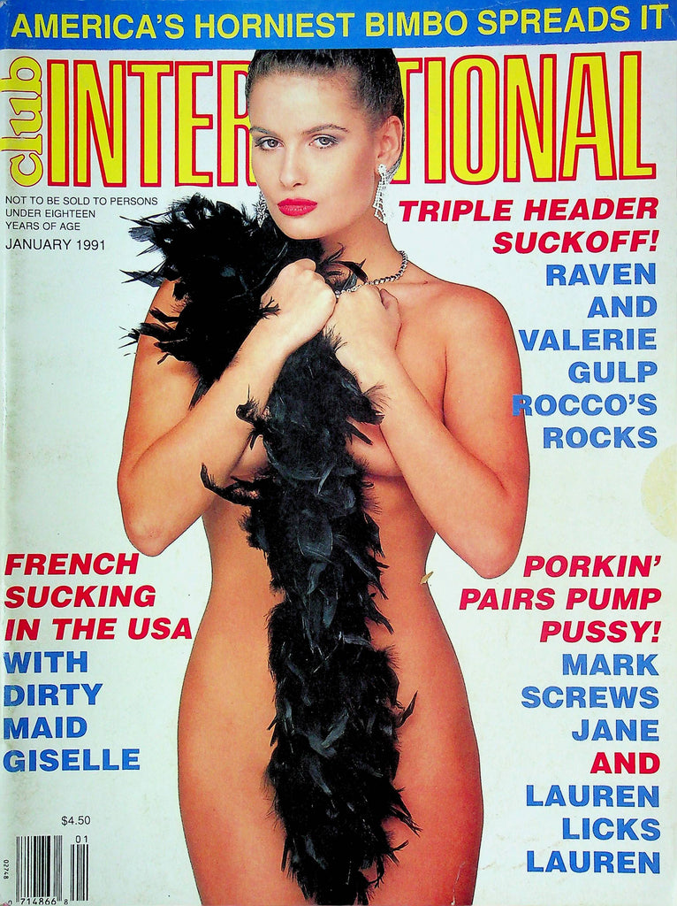 Club International Men's Magazine Raven & Valerie January 1991 062724RP