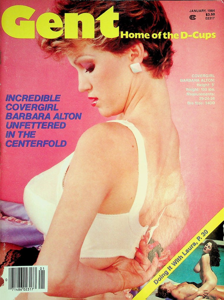 Gent Busty Magazine  Cover/Centerfold Barbara Alton  January 1984    012326lmp