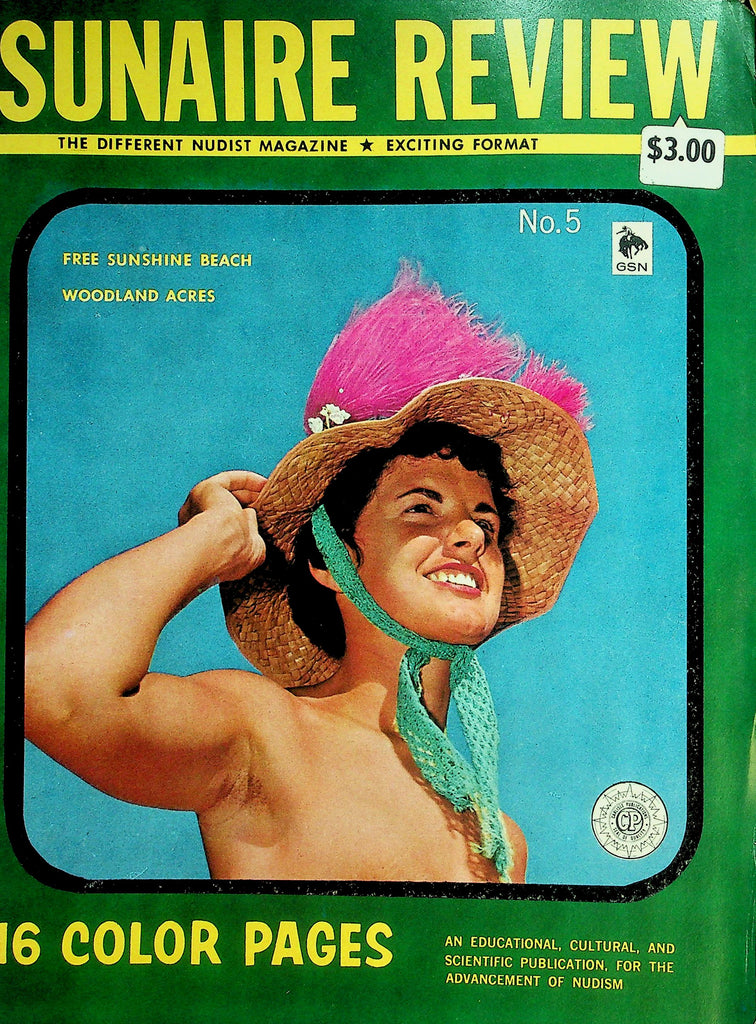 Sunaire Review Nudist Magazine  Free Sunshine Beach  #5  1960's   070926lmp-GSC