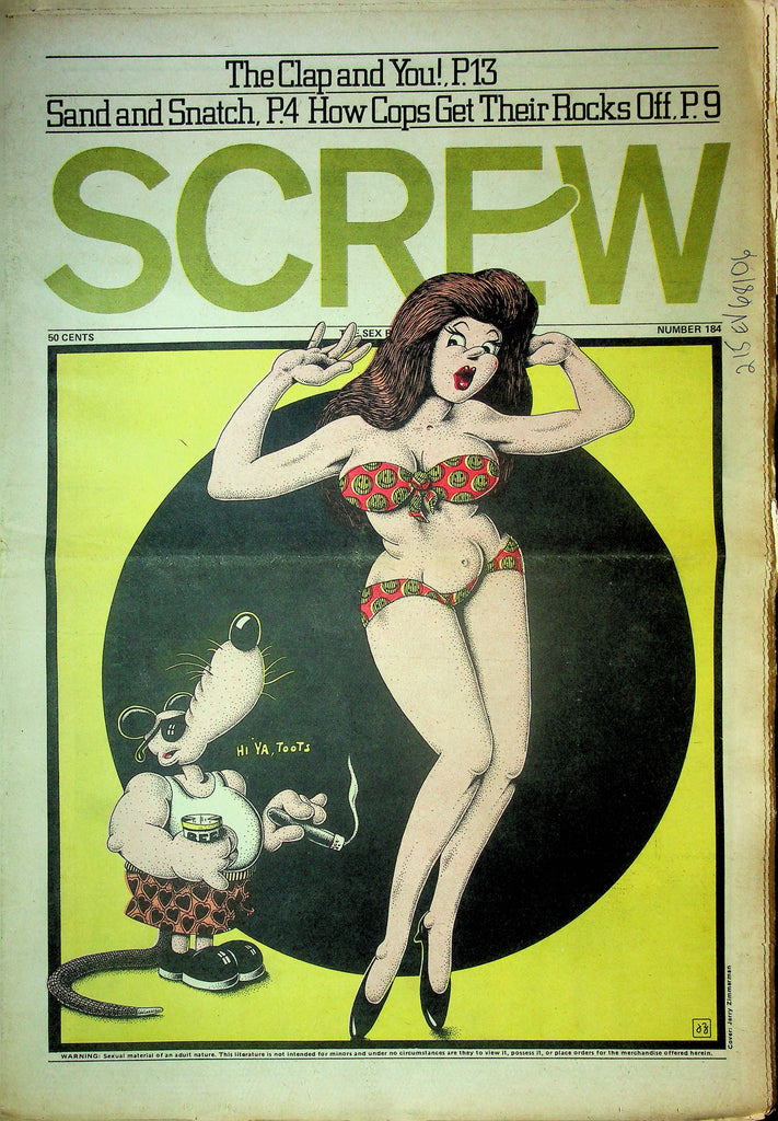 Screw Men's Newspaper The Clap And You No.184 September 11 1972 061124OSRP