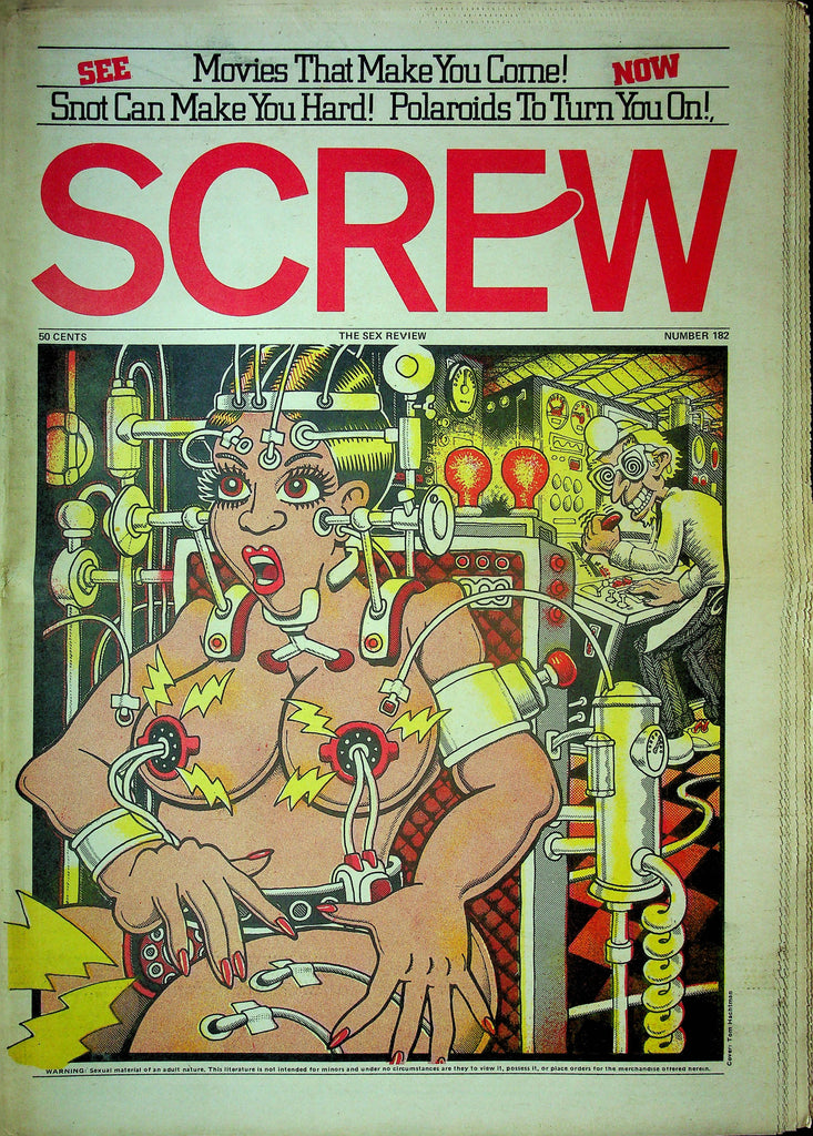 Screw Men's Newspaper Snot Can Make You Hard No.182 August 28 1972 061124OSRP