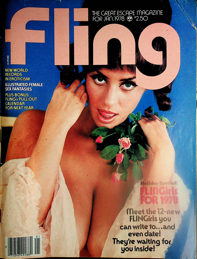 Fling Busty Magazine   Fling Girl Barby  w/Calendar  January 1978    022224lm-p