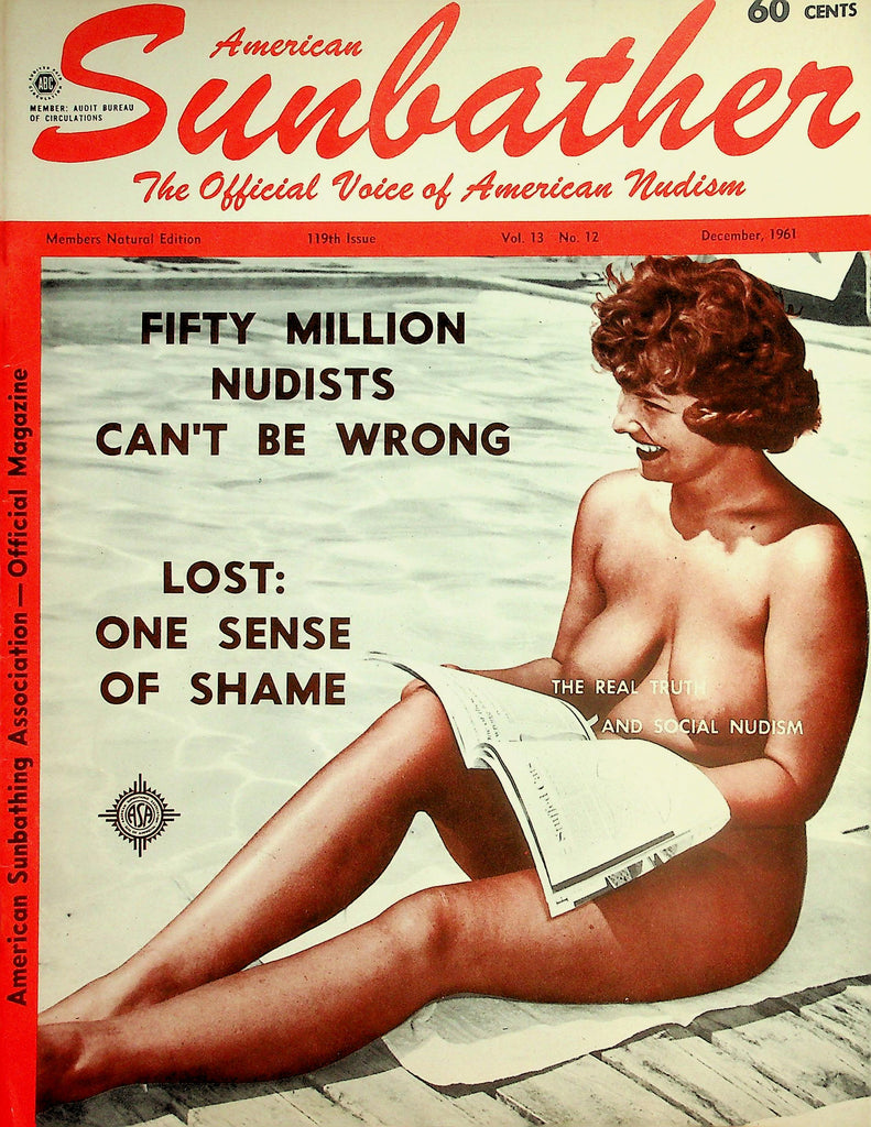 American Sunbather Official Voice Of Nudism Magazine  Lost: One Sense Of Shame  December 1961    040626lmp