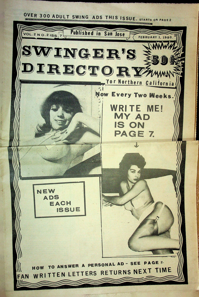 Swinger's Directory French Men's Newspaper Vol.2 No.2 February 1 1980 061324OSRP