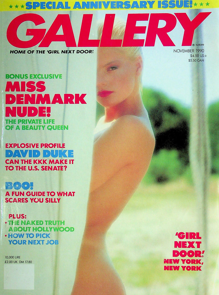 Gallery Magazine Anniversary Issue Ft. Miss Denmark & David Duke November 1990 021725RP2