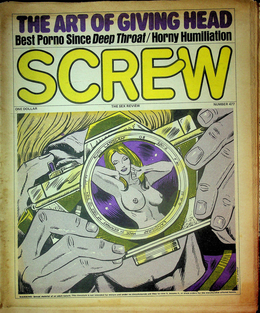 Screw Men's Newspaper Art Of Giving Head No.477 April 24 1978 061224OSRP