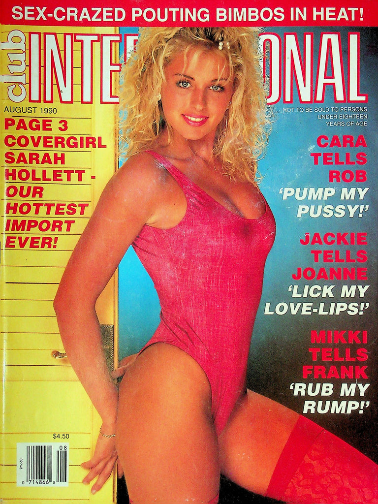 Club International Magazine Ft. Sarah Hollett & Cara August 1990 032125RP2