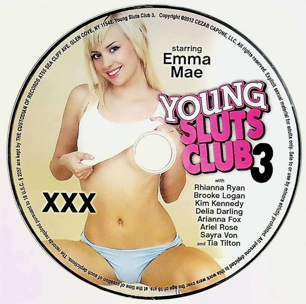 Young Sluts Club 3 DVD Emma Mae, Rhianna Ryan, Brooke Logan No Case or Cover Art 051624tsdvdA87