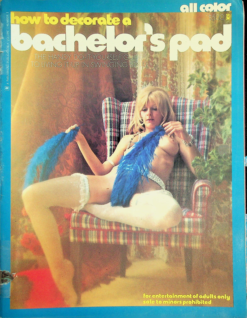 How To Decorate A Bachelor's Pad Magazine  Girls Spread!  #1 1973  Parliament Publication  091926lmp-GSC