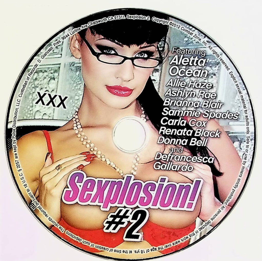 Sexplosion! #2 DVD Aletta Ocean, Allie Haze, Ashlyn Rae No Case or Cover Art 051624tsdvdA89
