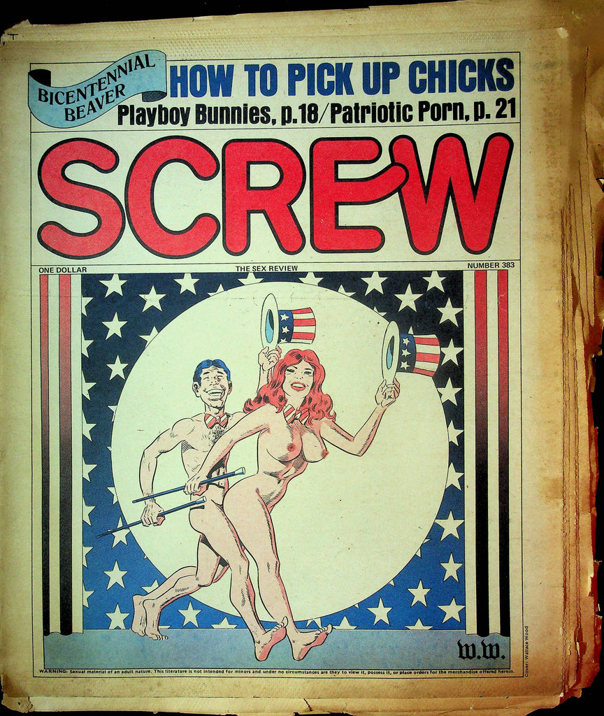 Screw Men's Newspaper Playboy Bunnies The Bicentennial Beaver No.383 July 4 1976 061224OSRP