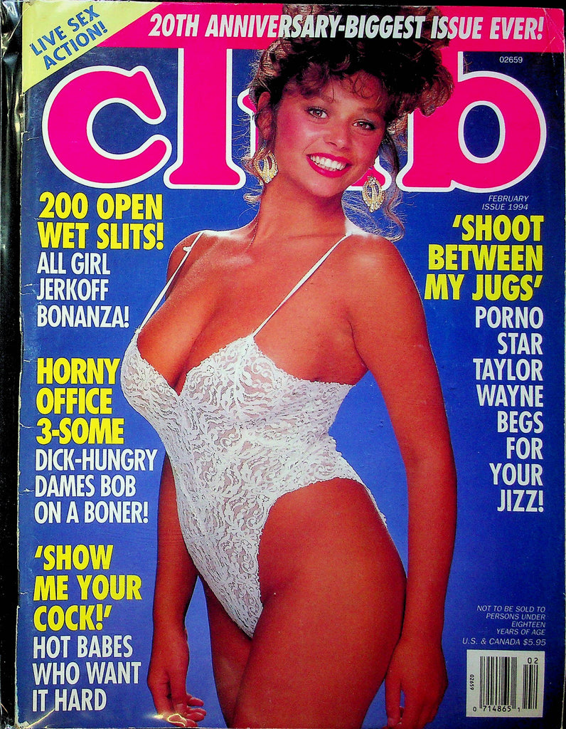 Club Magazine Taylor Wayne February 1994 101123RP