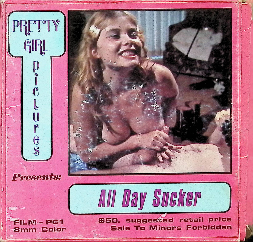 All Day Sucker Pretty Girl Pictures PG1 1970s Regular 8mm Adult Reel 100924AMP